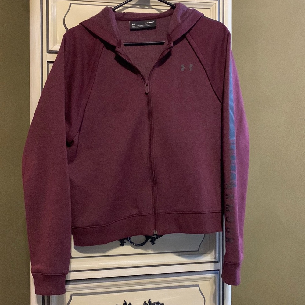 Under Armour Womens Rival Fleece Full Zip Hoodie - Burgundy